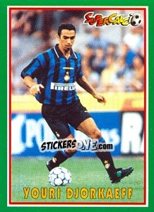 Sticker Youri Djorkaeff - Supercalcio 1996-1997 n. 180 - Panini