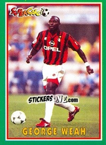 Sticker George Weah - Supercalcio 1996-1997 n. 185 - Panini