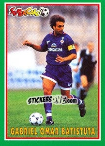 Sticker Gabriel Omar Batistuta - Supercalcio 1996-1997 - Panini