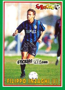 Sticker Filippo Inzaghi (I) - Supercalcio 1996-1997 n. 196 - Panini
