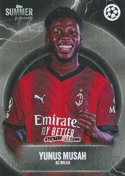 Figurina Yunus Musah - UEFA Club Competitions Summer Signings 2023-2024
 n. 50 - Topps