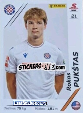 Sticker Rokas Pukštas (Hnk Hajduk Split) - Hrvatska Nogometna Liga 2023-2024 n. 27 - Panini