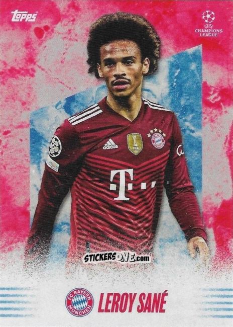 Cromo Leroy Sane - Alphonso Davies My Journey UEFA Champions League 2021-2022 n. 21 - Topps