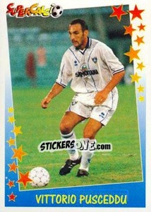 Figurina Vittorio Pusceddu - Supercalcio 1997-1998 - Panini