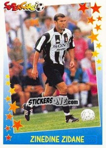 Sticker Zinedine Zidane - Supercalcio 1997-1998 n. 104 - Panini