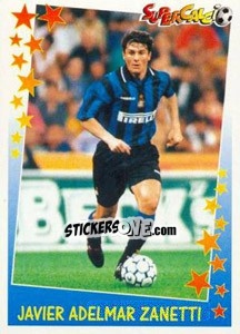 Figurina Javier Adelmar Zanetti - Supercalcio 1997-1998 - Panini