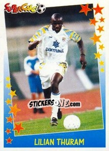 Sticker Lilian Thuram - Supercalcio 1997-1998 n. 66 - Panini