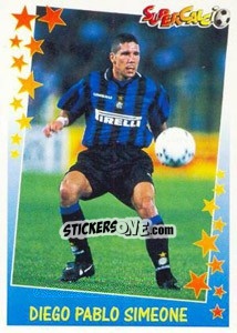 Cromo Diego Pablo Simeone - Supercalcio 1997-1998 - Panini