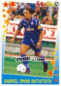 Sticker Gabriel Omar Batistuta - Supercalcio 1997-1998 n. 163 - Panini