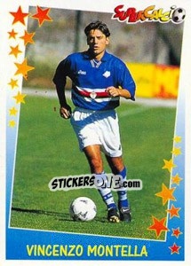 Figurina Vincenzo Montella - Supercalcio 1997-1998 - Panini