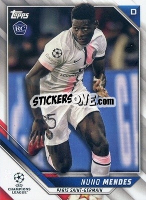 Sticker Nuno Mendes - UEFA Champions League 2021-2022 n. 126v - Topps