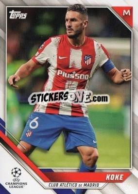 Sticker Koke - UEFA Champions League 2021-2022 n. 6 - Topps