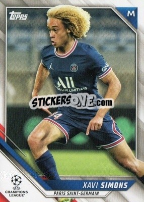 Sticker Xavi Simons - UEFA Champions League 2021-2022 n. 33 - Topps