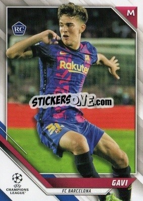 Sticker Gavi - UEFA Champions League 2021-2022 n. 50 - Topps