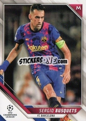 Sticker Sergio Busquets - UEFA Champions League 2021-2022 n. 60 - Topps