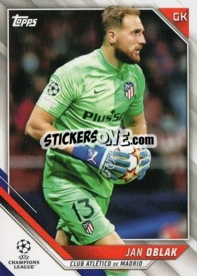 Sticker Jan Oblak - UEFA Champions League 2021-2022 n. 67 - Topps