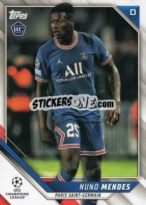 Sticker Nuno Mendes - UEFA Champions League 2021-2022 n. 126 - Topps