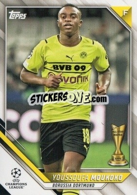 Sticker Youssoufa Moukoko - UEFA Champions League 2021-2022 n. 129 - Topps