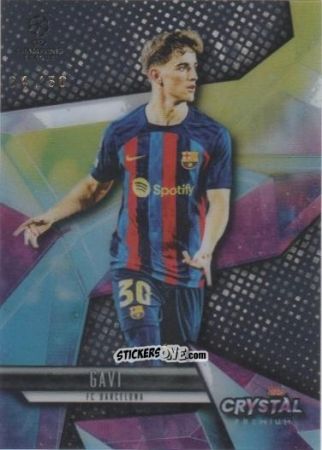 Sticker Gavi - Crystal Premium UEFA Champions League 2022-2023
 n. 20 - Topps