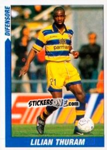Sticker Lilian Thuram - Supercalcio 1999-2000 n. 28 - Panini