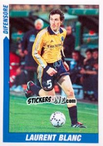 Sticker Laurent Blanc - Supercalcio 1999-2000 n. 57 - Panini
