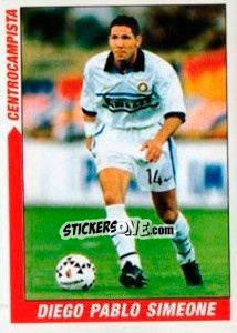 Sticker Diego Pablo Simeone - Supercalcio 1999-2000 n. 75 - Panini
