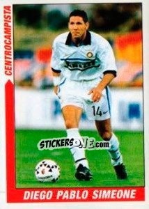 Figurina Diego Pablo Simeone - Supercalcio 1999-2000 - Panini