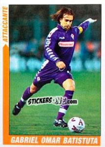 Sticker Gabriel Omar Batistuta - Supercalcio 1999-2000 n. 158 - Panini