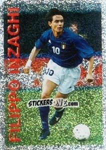 Figurina Filippo Inzaghi - Supercalcio 1999-2000 - Panini