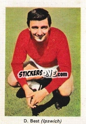 Sticker David Best - My Favorite Soccer Stars 1971-1972
 n. VT16 - IPC Magazines
