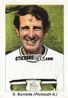 Sticker David Burnside - My Favorite Soccer Stars 1971-1972
 - IPC Magazines
