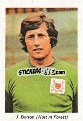 Cromo Jim Barron - My Favorite Soccer Stars 1971-1972
 - IPC Magazines
