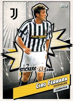 Sticker Ciro Ferrara - Juventus 2023-2024
 n. JUVH-9 - Topps