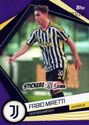 Sticker Fabio Miretti - Juventus 2023-2024
 n. JUV-9p - Topps