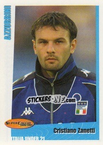 Sticker Cristiano Zanetti - SuperCalcio 2000-2001 n. 55 - Panini