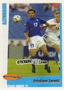 Sticker Cristiano Zanetti in action - SuperCalcio 2000-2001 - Panini