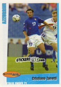 Cromo Cristiano Zanetti in action - SuperCalcio 2000-2001 n. 56 - Panini