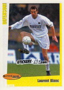 Sticker Laurent Blanc - SuperCalcio 2000-2001 n. 113 - Panini