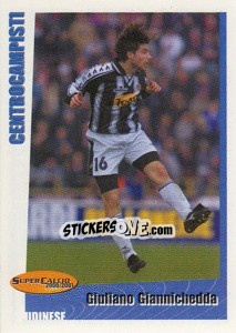 Sticker Giuliano Giannichedda - SuperCalcio 2000-2001 - Panini