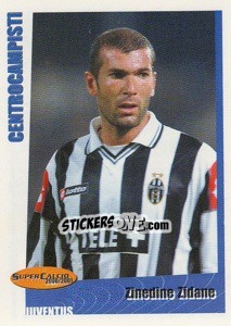 Sticker Zinedine Zidane - SuperCalcio 2000-2001 n. 160 - Panini