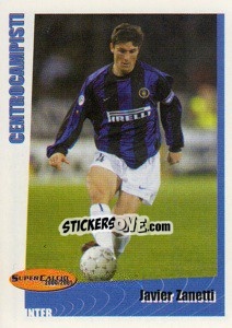 Sticker Javier Zanetti - SuperCalcio 2000-2001 n. 173 - Panini