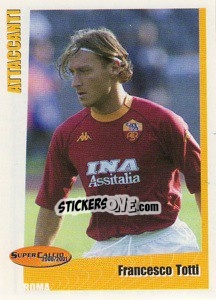 Sticker Francesco Totti - SuperCalcio 2000-2001 n. 202 - Panini