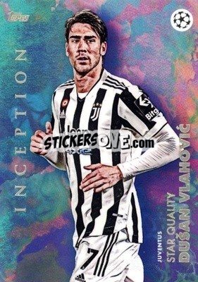 Sticker Dusan Vlahovic - Inception UEFA Club Competitions 2021-2022
 n. 58 - Topps
