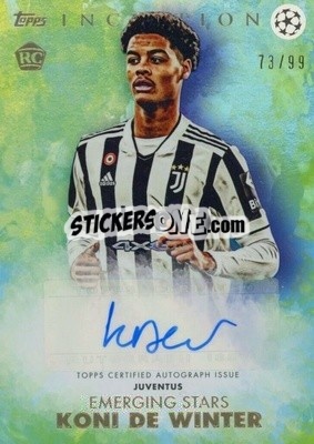 Sticker Koni De Winter - Inception UEFA Club Competitions 2021-2022
 n. A7gr - Topps