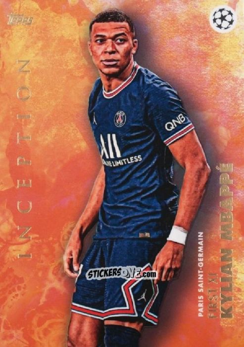 Cromo Kylian Mbappé - Inception UEFA Club Competitions 2021-2022
 n. 16 - Topps