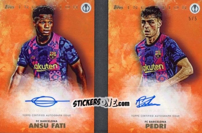 Cromo Pedri / Ansu Fati - Inception UEFA Club Competitions 2021-2022
 n. DBA8r - Topps