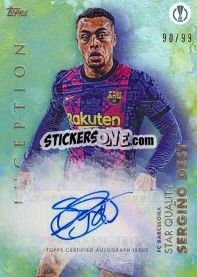 Sticker Sergiño Dest - Inception UEFA Club Competitions 2021-2022
 n. A67gr - Topps