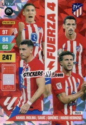 Cromo Nahuel Molina / Savic / Giménez / Mario Hermoso - LaLiga 2023-2024. Adrenalyn XL
 - Panini