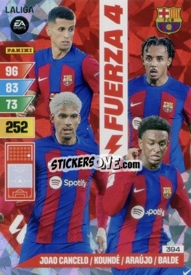 Sticker João Cancelo / Koundé / Araújo / Balde - LaLiga 2023-2024. Adrenalyn XL
 n. 394 - Panini