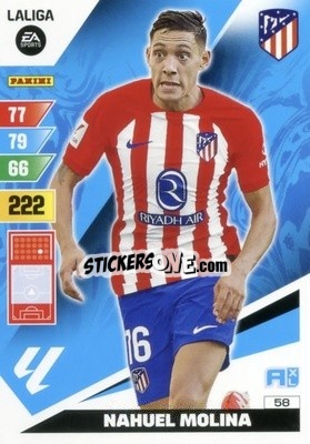 Sticker Nahuel Molina - LaLiga 2023-2024. Adrenalyn XL
 n. 58 - Panini